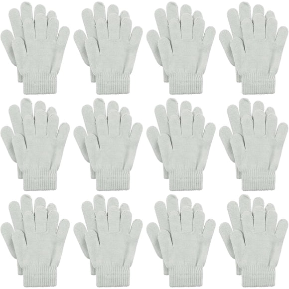 12 Pairs Kid's Winter Magic Gloves Children Stretchy Warm Magic Gloves Boys or Girls Knit Gloves
