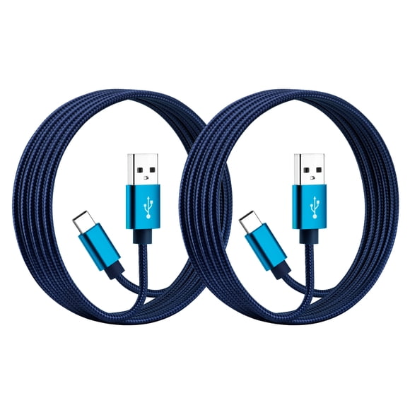 [2 Pack] USB C Cable 3A Fast Charger 4FT, ROFAY USB A to Type C Charging Cord Compatible with iPhone 16/15 Pro Max, Galaxy S25 S24 A71, S20 S10 S9 S8 Plus and More, Blue