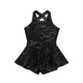 thumbnail image 3 of CHICTRY Girls Sequined Ballet Dance Leotard Bowknot Waist Dance Costume Black 10, 3 of 8