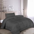 thumbnail image 4 of Utopia Juego de edredón King de 3 piezas, edredones grises, juego de cama suave alternativo, 1 edredón (90 x 102 pulgadas), 2 fundas de almohada (20 x 36 pulgadas), 4 of 7