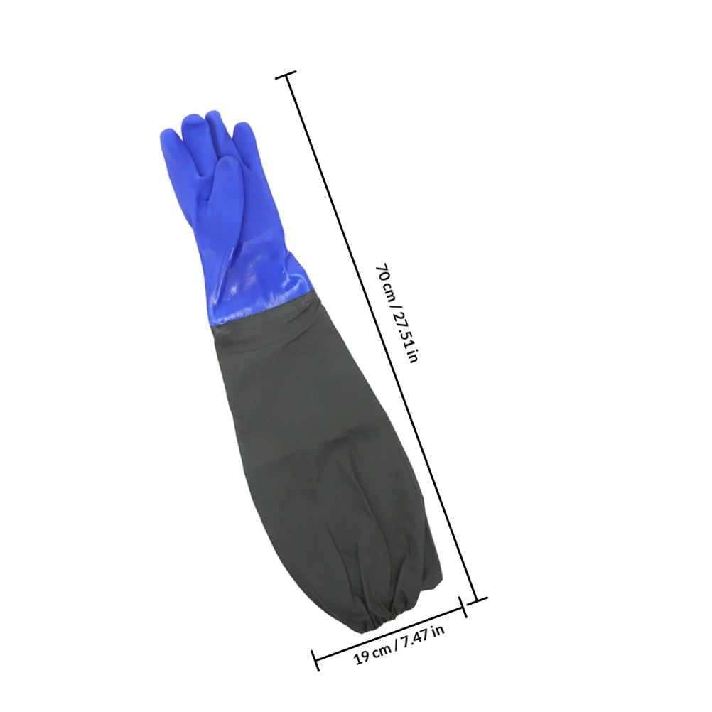 ETHZZLE 2Pairs Elbow Length Waterproof Rubber Gloves for Kitchen and Dishwashing with Flexible Fit Assorted Colors