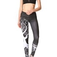 thumbnail image 1 of Naiovety Mujeres Árbol Hojas Deportes Yoga Pantalones Leggings Correr Fitness al aire libre Pantalones Uniforme atlético negro L, 1 of 6