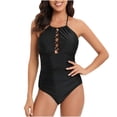 thumbnail image 1 of Bañador de una pieza para mujer, cómodo, liso, con almohadilla en el pecho, sin aros, Bikini OAVQHLG3B Store lin121212, 1 of 4