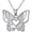 Style 4, variant on SISGEM Butterfly Necklace for Women, 925 Sterling Silver Diamond Butterfly Pendant Necklace, Jewelry Gifts for Mother Wife Lover Birthday Christmas Anniversary, with 18+2inch Chain