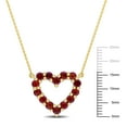 thumbnail image 2 of Everly Women's Garnet 10k Yellow Gold Necklace, 2 of 8