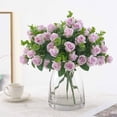 thumbnail image 3 of TACILIP Spring Decor, Fake Mini Rose Silk Faux Flowers Fake Roses Silk Flowers Arrangements Decor Resistants No Fade Fake Plants for Home Living Room Dining Decor, Gifts for Women, 3 of 6