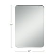 thumbnail image 3 of Aluminum Alloy Wall Mount Rectangular Deep Mirror Hanging Mirror Wall Mirror Rounded Corner Silver 32"x22", 3 of 7