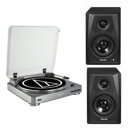 Audio-Technica AT-LP60 Turntable with Bluetooth Monitors (Best Speakers For Audio Technica Turntable Lp120)