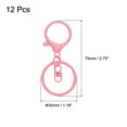 thumbnail image 2 of Uxcell Lobster Claw Clasp Hook Keychain with Swivel Trigger Clip Flat Split Keychain Ring, Light Pink, 12 Pcs, 2 of 6