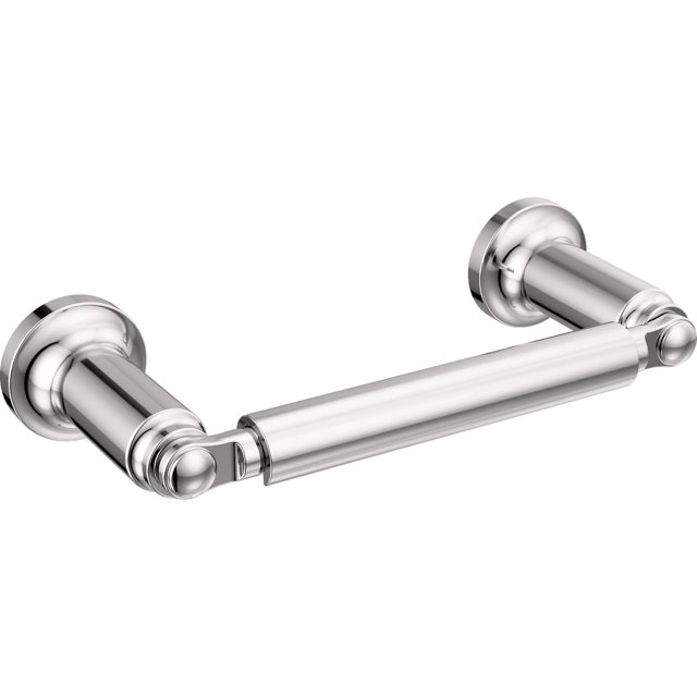 Delta Saylor (paquete de 1) Portarrollos de papel higiénico de cromo pulido para organización y almacenamiento del baño Portarrollos de papel higiénico pivotante Accesorios de baño de pared 73550