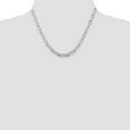 thumbnail image 4 of 925 Sterling Silver Cable Chain Styles Necklace 5.5 mm Diamond-cut Long Link 18 inch, 4 of 4