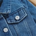 thumbnail image 6 of Toddler Baby Boy Girl Jacket Big Lil Sister/Brother Letter Embroidery Jean Long Sleeve Cardigan Button Denim Coat, 6 of 9