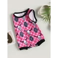 thumbnail image 4 of Bagilaanoe Newborn Baby Girl Boys Summer Jumpsuit Shorts Print Sleeveless Bodysuit 3M 6M 12M 18M Infant Casual One Piece Romper, 4 of 9