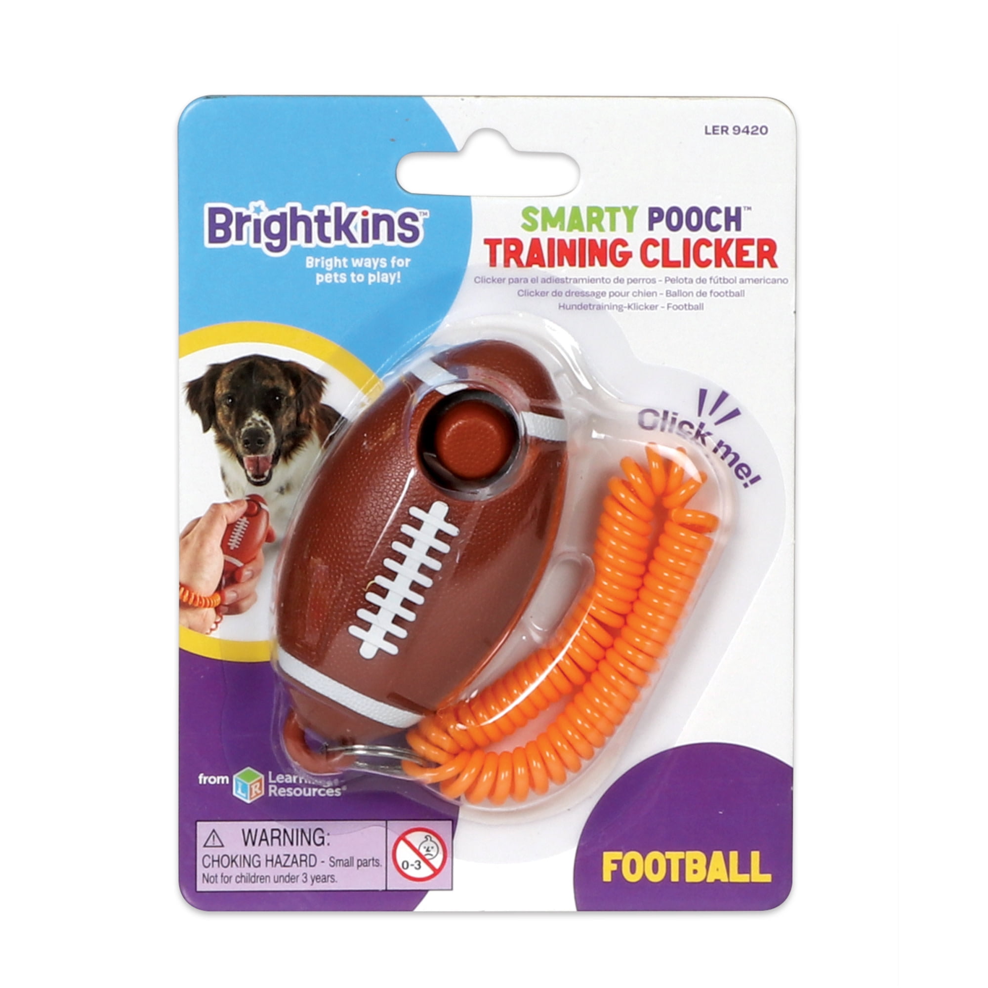 Brightkins Smarty Pooch Dog Clickers for Training: Football Puppy and Dog Birthday Toys Dog Stimulation Toys Pet Behavior Training