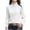 White, variant on Dpjklzsn Women's Viscose Ruffle Collar Blouse, Long Sleeve Button Front Office Shirt with Ruffle Cuffs