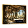 thumbnail image 2 of Designart "Luxurious Golden Bathroom II" Bath & Laundry Floater Framed Wall Decor, 2 of 7