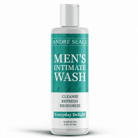 Andre Seals Men’s Intimate Wash, pH-Balanced Cleanser for Men’s Private Areas, Everyday Delight, 6 fl oz
