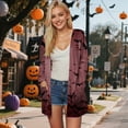 thumbnail image 2 of Towmus Womens Halloween Cardigan Casual Long Sleeve Fall Open Front Clothes Cardigan Sweaters Outwear, 2 of 6