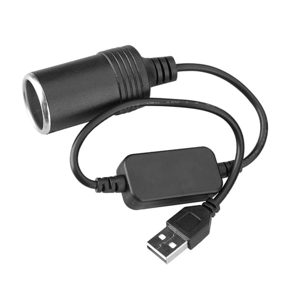 WINDLAND USB to Cigarettes Lighter Adapter 12V USB Male to Car Cigarettes Lighter Socket
