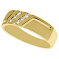 thumbnail image 3 of 14K Yellow Gold Diamond Wedding Band Brushed Finish Engagement Ring 0.17 Ct., 3 of 5