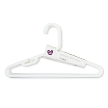 Parents' Choice Brand Infant and Toddlers Plastic Hanger, White Color,   10 Count / Set, Clothing type for Hanging Kids, Toddlers and Infants Clothing