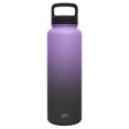 thumbnail image 2 of Simple Modern 40 Oz. Summit Water Bottle - Stainless Steel Liter Flask with 2 Lids - Wide Mouth Tumbler Double Wall Vacuum Insulated Multi Leakproof Ombre: Violet Sky Blue, 2 of 7