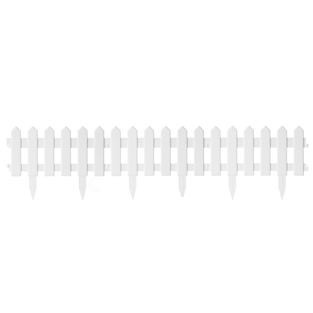 Gardenised 6-pc 12-inch Decorative Landscape Edging Ornamental Fence for Lawn Flower Beds Pathways and Outdoor Decor Interlocking Garden Border Panels for Landscaping Design and Yard Accents