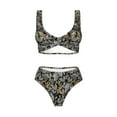 thumbnail image 4 of Daiia Rose Flowers Women's Bikini Set Two Piece Swimsuit High Waisted Bikini Adjustable Straps Bikini Perfect for Beach, Pool, and Summer Vacation-, 4 of 9