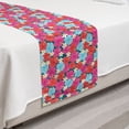 thumbnail image 2 of Hawaii Bed Runner, Tropical Floral Repetition of Continuous Hibiscus Flowers in Vibrant Tones Print, Decorative Accent Bedding Scarf for Hotels Homes and Guestrooms, Twin, Multicolor, by Ambesonne, 2 of 2