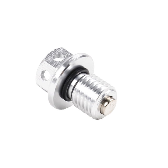 sweethay Tornillo de tuerca de drenaje de aceite de motor de motocicleta ATVs M12, tornillos universales de modificación de motocicleta, piezas Accesorios para motos Blanco