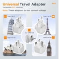 thumbnail image 5 of TSAN Convertidor de Voltaje 220 a 110V, Adaptador Europeo con 4 USB (1 USB C), Adapter Universal de Viaje con 3 Salidas CA, Regulador de Corriente con Ehufe EU UK AU IT, para Travel, Blao, 5 of 5