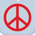 thumbnail image 4 of Inktastic Fun Red Peace Sign Boys or Girls Baby Bib, 4 of 4
