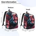 thumbnail image 2 of Saiise Sac à Dos pour Ordinateur Portable Imprimé Tête de Loup Flamme Rouge - Bretelles Réglables, Résistant à l'Eau, Grande Capacité, Design Élégant, Unisexe pour École, Bureau, Voyage-Moyen, 2 of 5