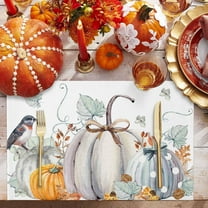 Store Pineapple Placemats Set of 4, Cotton Linen Heat Resistant Table Mats Non-Slip Washable Orange Pineapple Fruits Textrue Placemat for Holiday Banquet Dining Table Kitchen Decor