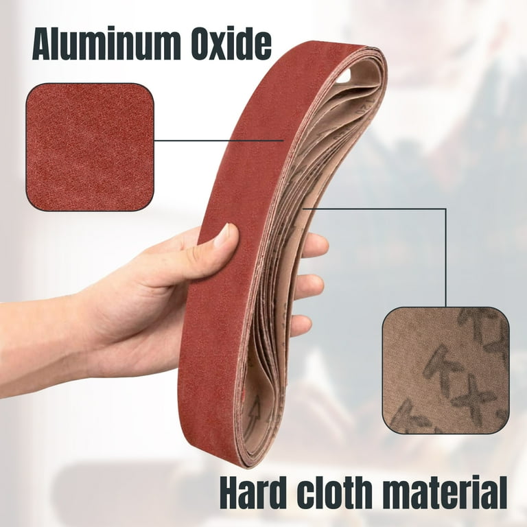 80 Grit 3x21 Sanding Belts Harbor Freight Aluminum Oxide 2x42