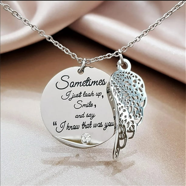 Wing Love Necklace, Diamond-Encrusted Wing Necklace, Romantic Gift, Silver Tone, Unique Design, Foldable Chain, 18-Inch Length, for Office, for Couple