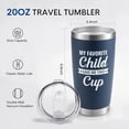 thumbnail image 2 of Fathers Day for Dad from Daughter Son - My Favorite Child Give Me This Cup - Funny Coffee Mug Birthday Gifts for Dad Husband (20oz, Navy Blue), 2 of 6