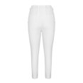 thumbnail image 5 of IROINNID Savings Women's Cargo Pants Solid Pockets High Waist Pants Ladies Button Slim Pants,White, 5 of 8