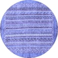 thumbnail image 1 of Ahgly Company Indoor Round Abstract Blue Modern Area Rugs, 3' Round, 1 of 4