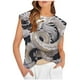 thumbnail image 1 of Fiudx Ofertas Relámpago Blusa Superior de Camiseta Sin Mangas con Cuello Redondo Informal para Mujer a La Moda, 1 of 4