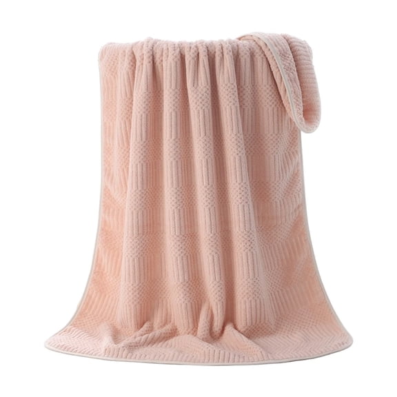 Mohdy Coral Fleece Bath Towel 70*140 Thick Adult Bath Towel Light Flesh Pink,Oversized Soft Towels Oversized Sheets Large Plush Towels Sheet for Bathroom and Shower with Softness Absorben