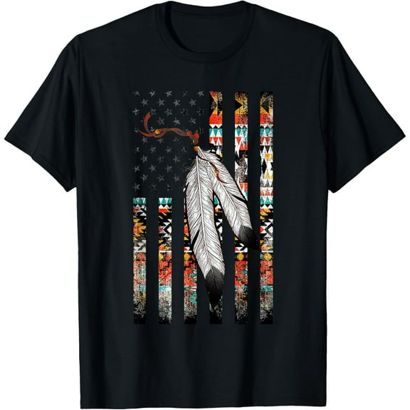 Flag T-Shirt Native American Justice Day Shirt, Tribe Feather mens t shirt，black，women，funny，misfits，men，journey