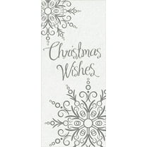 Designer Greetings Two Large Silver Foil Snowflakes Package of 8 Christmas Money / Gift Card Holders