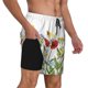 thumbnail image 2 of Balery Wild Herbs Bañador para hombre, shorts de playa de secado rápido con entrepierna y forro de compresión-Medium, 2 of 6