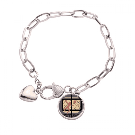 china sports football goalkeeper Heart Chain Bracelet Jewelry Charm Fashion
