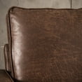 thumbnail image 4 of Ovios 69 Inch Sectional Sofa Couch Mid Century Modern Faux Leather Loveseat Sofa 3-Seater Small Couch for Living Room Office Apartment,Dark Brown, 4 of 6