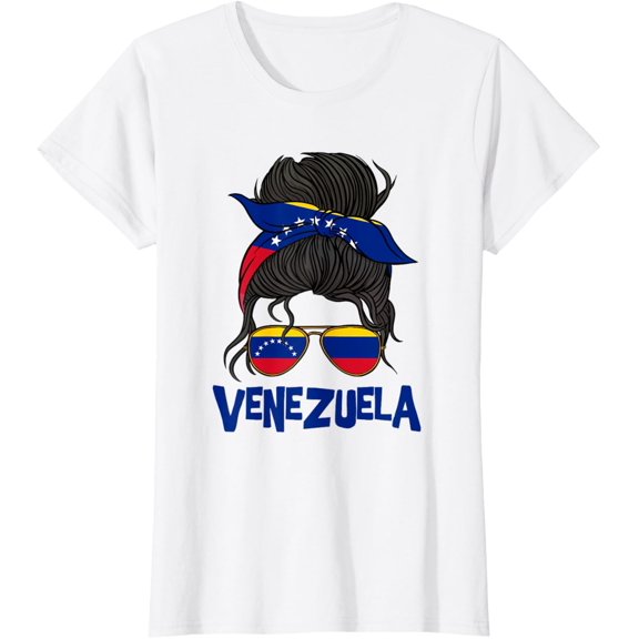 t-shirt Venezuela For Girl Venezuelan Flag for Women Venezolana T-Shirt mens, woman, white,funny,journey,Crew Neck, Short Sleeve,custom clothing patterns.gift