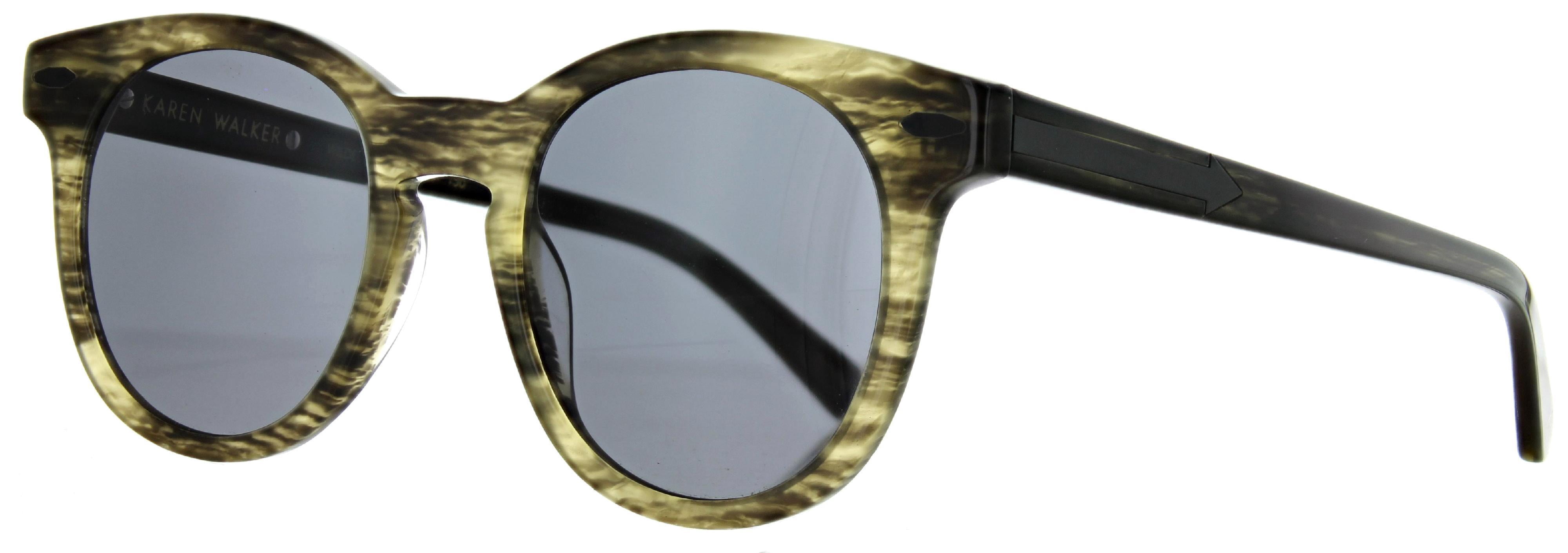 $280 Karen Walker Tortoise + Gold Sunglasses Gold Mirror Lens 59-16-145mm NWT Palisades Polarized Sunglasses - Striped Tortoise / Brown 12  main image 2