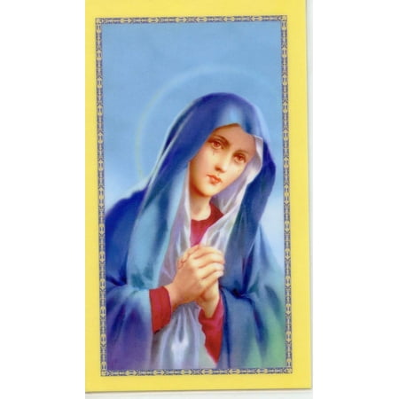 Pro-Life Prayer to Our Sorrowful Mother holy card - laminated - Pack of 25