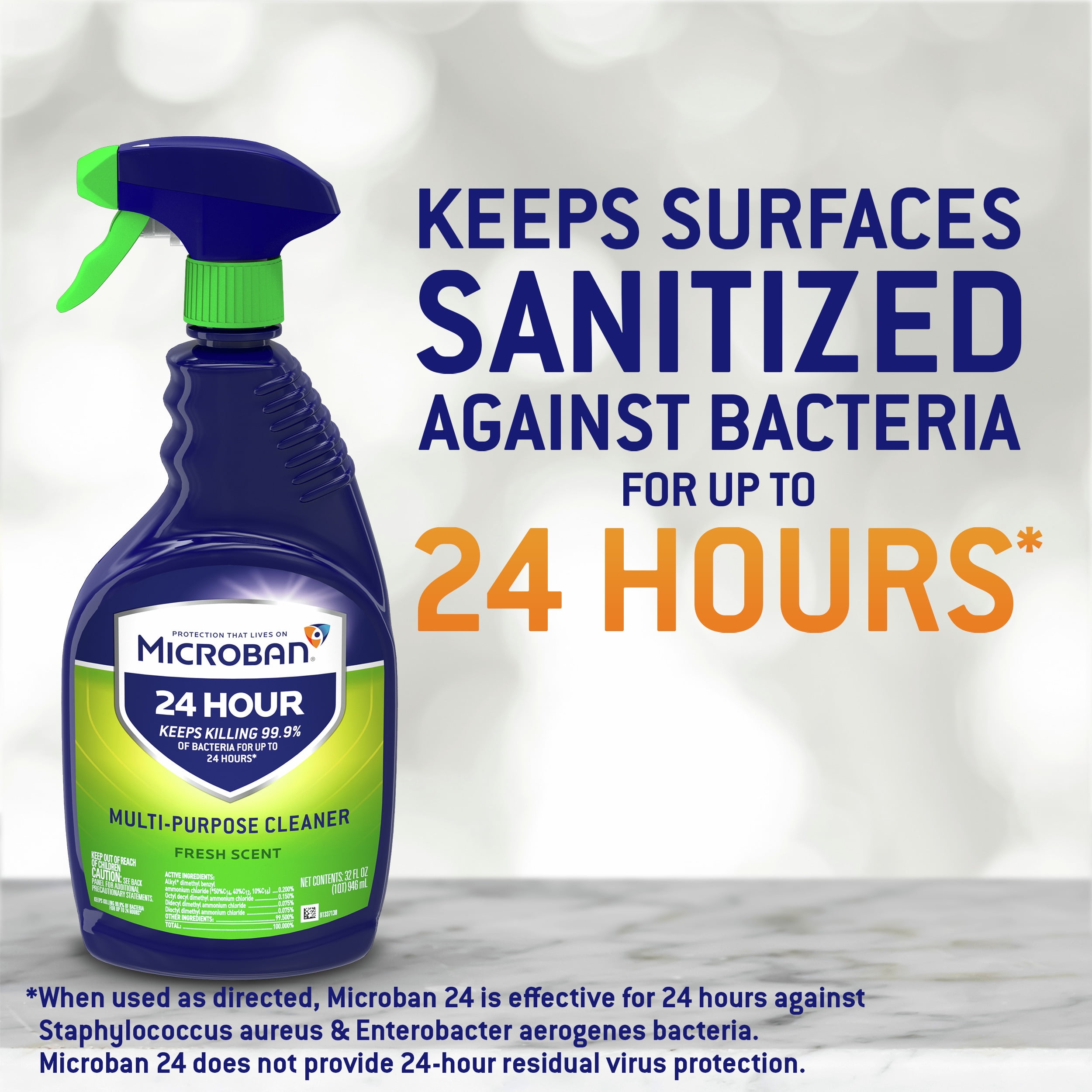Buy Microban 24 Hour MultiPurpose Cleaner and Disinfectant Spray